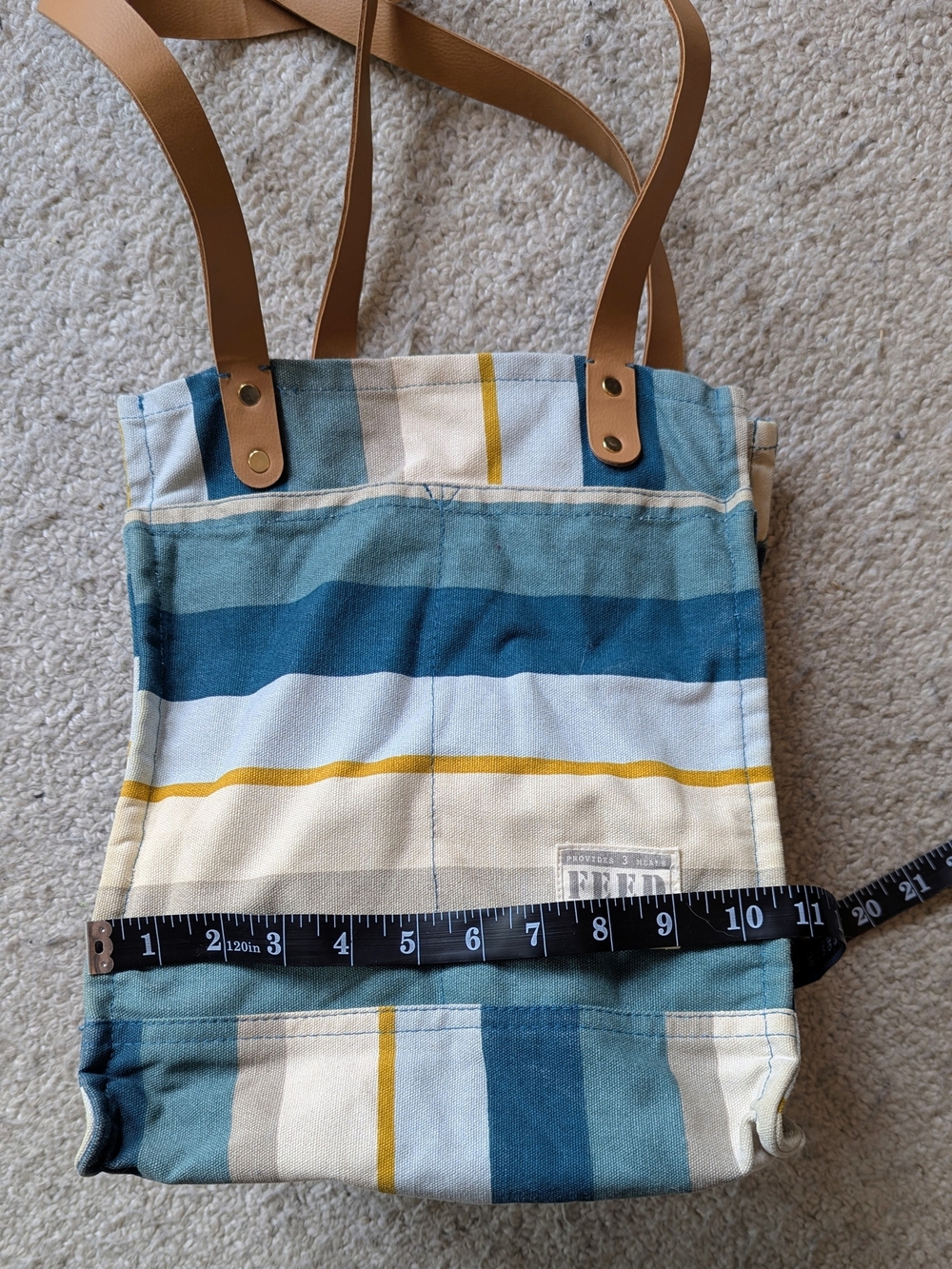 FEED PROJECT Canvas Market Tote | Coastal Stripe - Picture 11 of 12